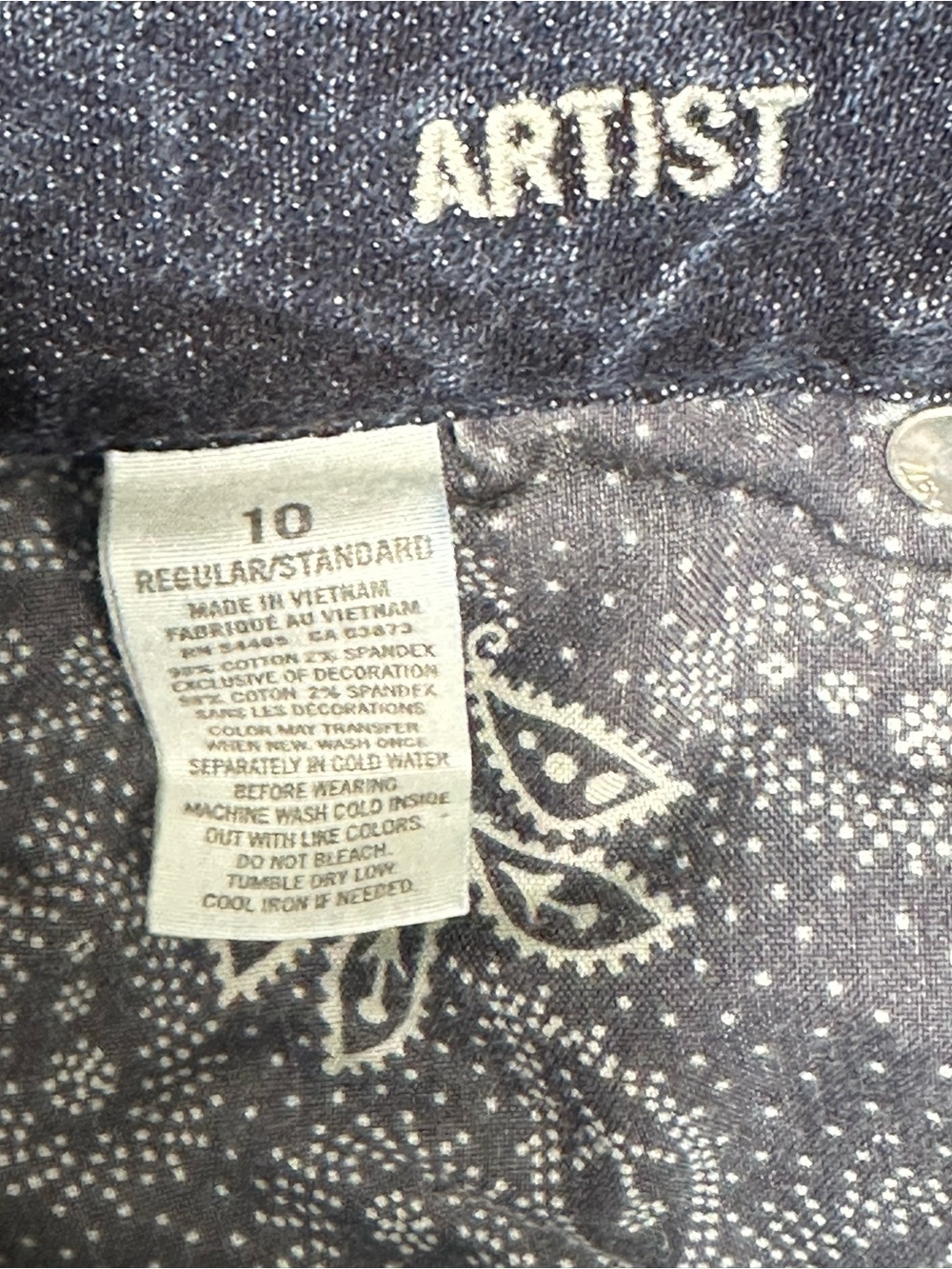 American Eagle Artist Denim Short Shorts Mini Mid Rise Cutoffs Sz 10 - Picture 3 of 7